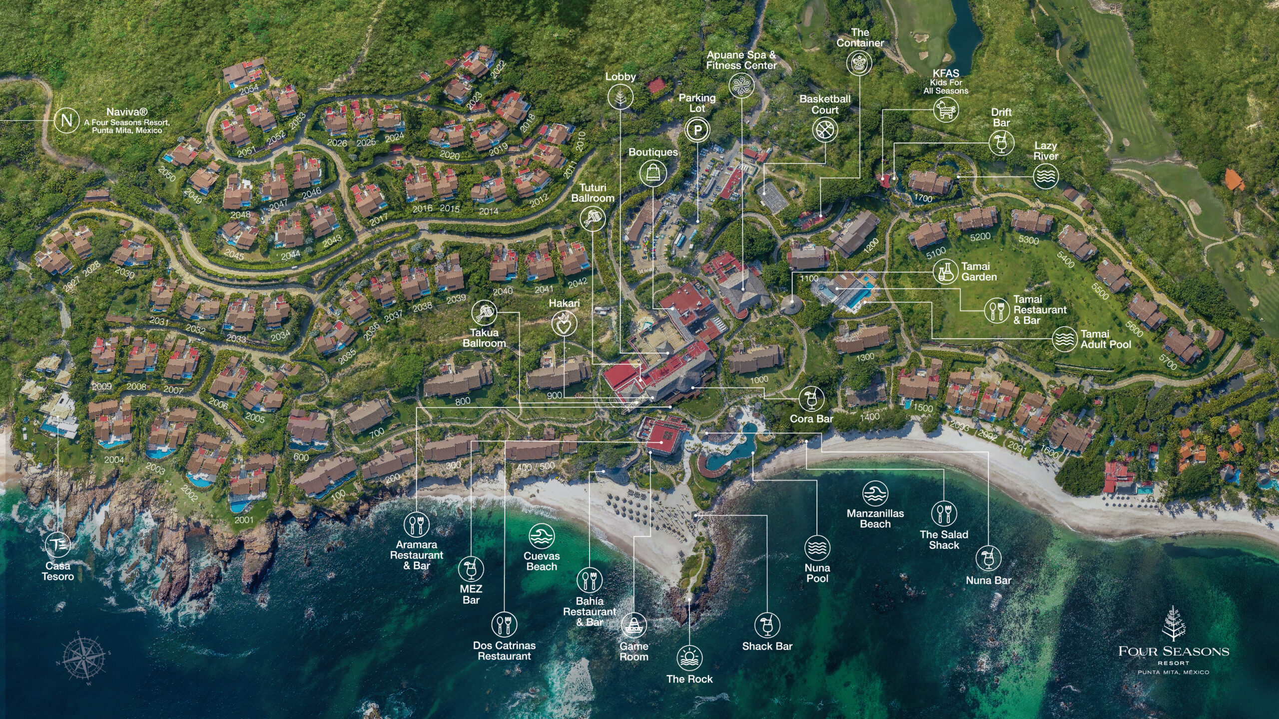 Map of Punta Mita resort in Mexico